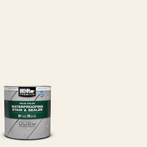 1 qt. #GR-W15 Palais White Solid Color Waterproofing Exterior Wood Stain and Sealer