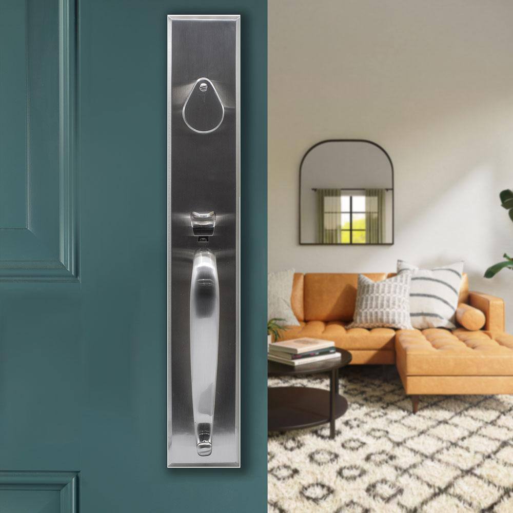 Matte Black Contemporary Single Cylinder Deadbolt Handleset