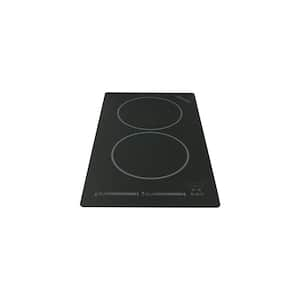 Bridge 12 in. Smooth Induction Cooktop in Black with 2-Elements Including Bridge Burner