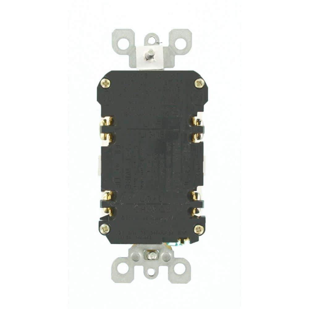 White Tamper Resistant GFCI Outlet with Indicator Light
