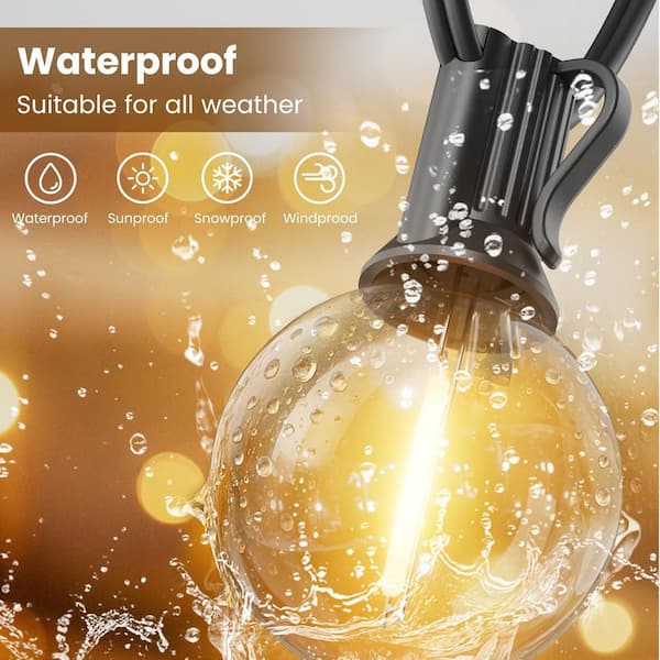 ZXXC G40 52-Light 100 ft. Indoor/Outdoor Plug-In LED Globe String