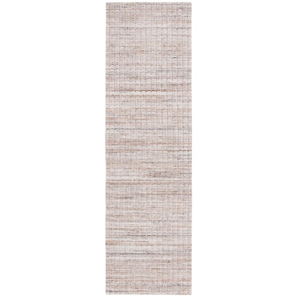 Martha Stewart 2 ft. x 8 ft. Beige Marle High-Low Runner Rug