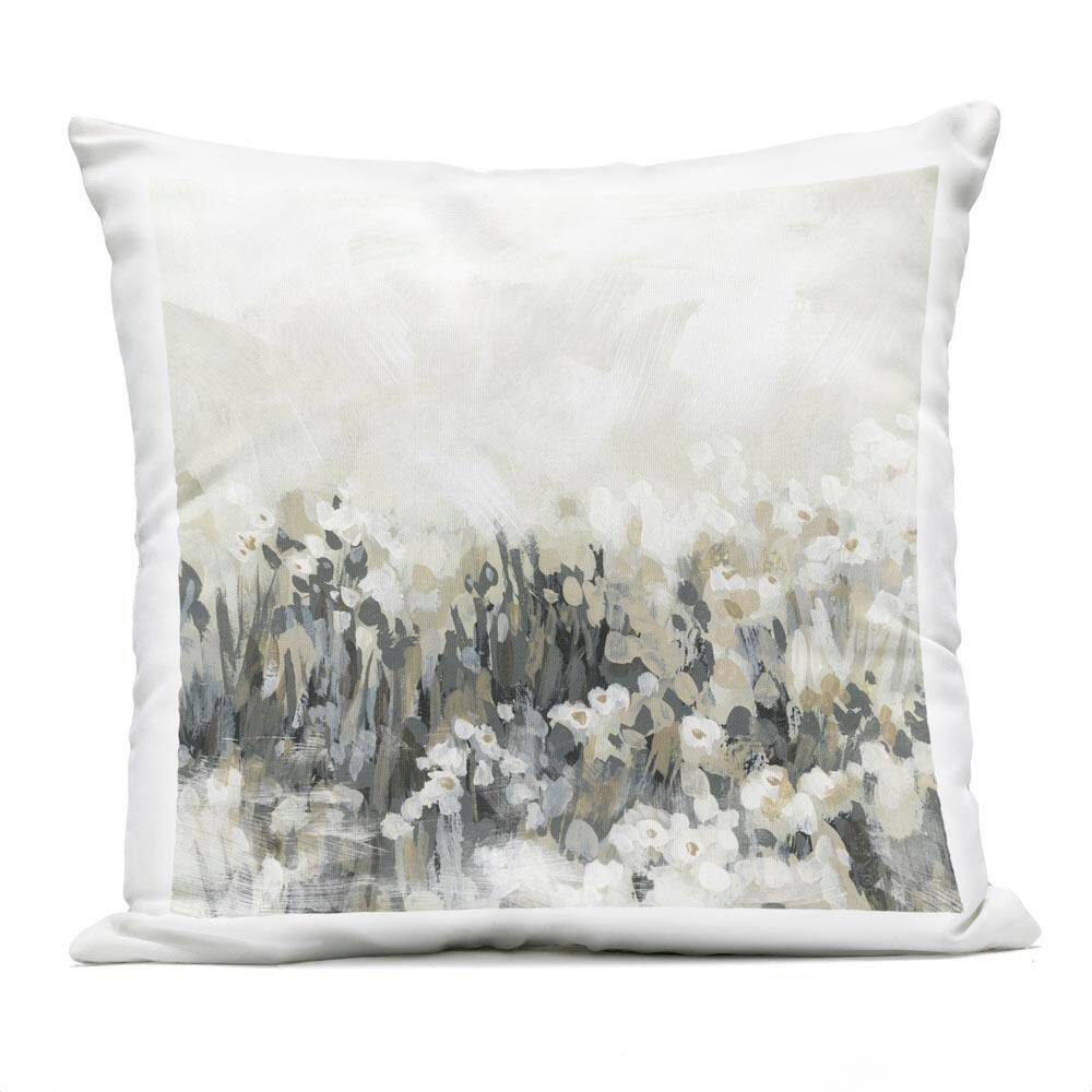 Grey & Beige Landscape Grey Square Outdoor Throw Pillow price history on PriceWatchPro
