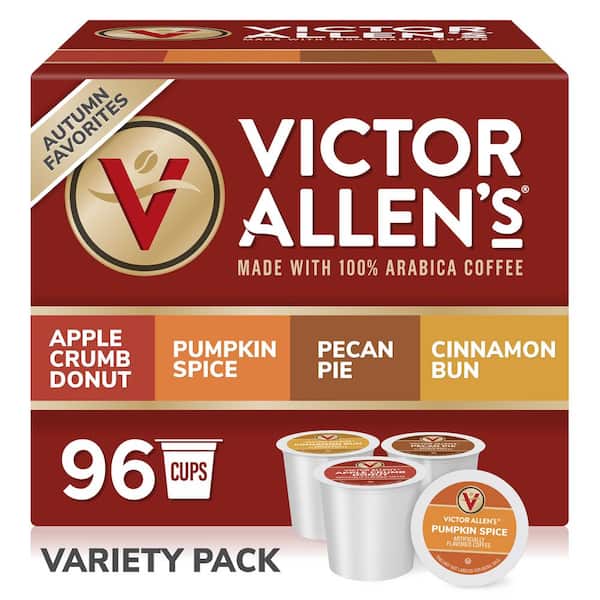 Victor Allen's Autumn Favorites Coffee Variety Pack Medium Roast Single Serve Coffee Pods for Keurig K-Cup Brewers (96 Count)