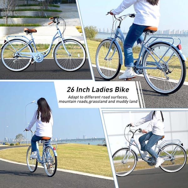 Zeus & Ruta 26 in. 7 Speed, Steel Frame, Outdoor Ladies