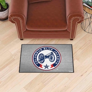 Columbus Blue Jackets Gray Starter Mat Accent Rug  19in. x 30in.