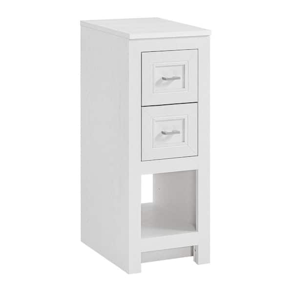 Burkett 12 in. W x 16.75 in. D x 32 in. H White Bath Small Linen Cabinet