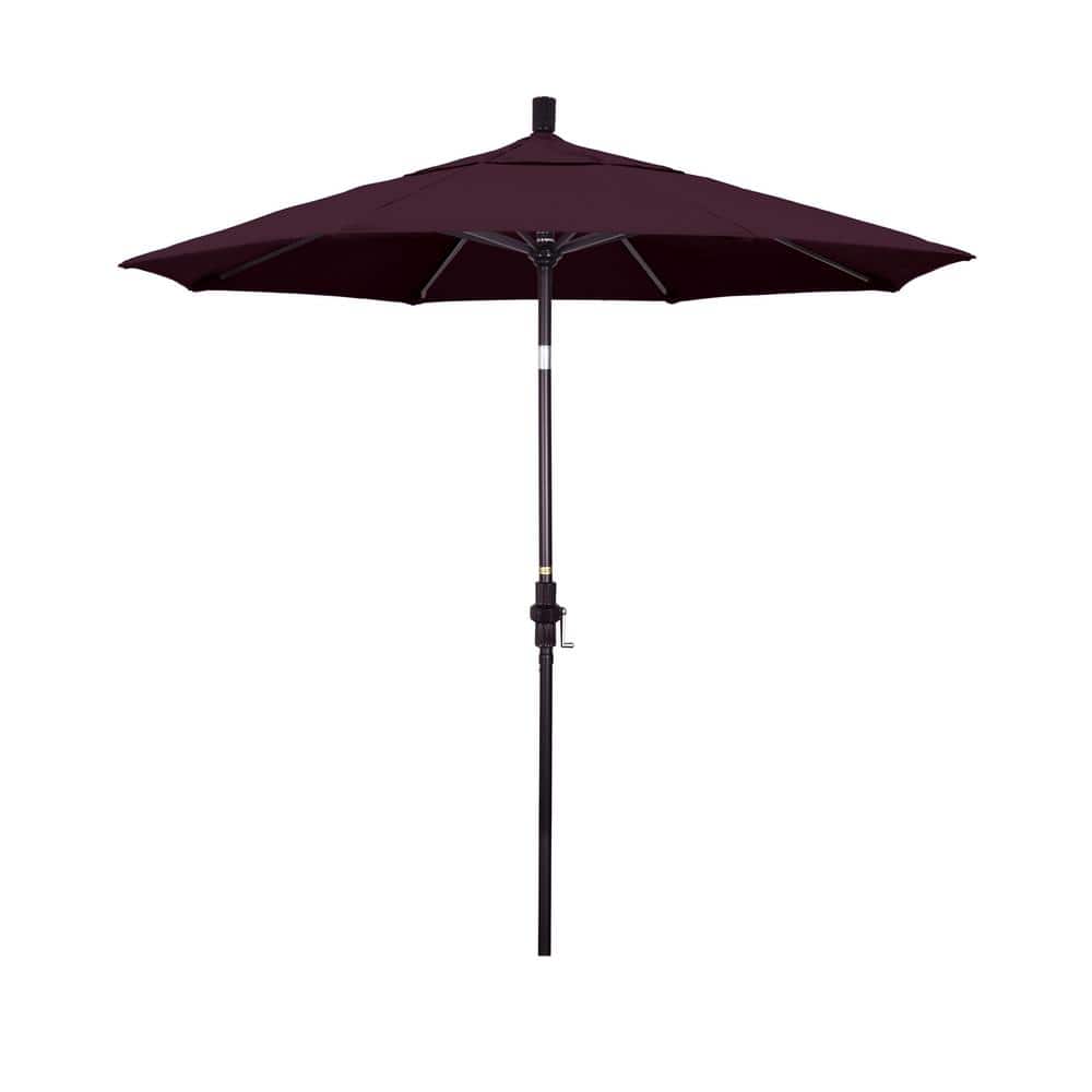 7.5 ft. Bronze Aluminum Market Patio Umbrella Collar Tilt Crank Lift in Purple Pacifica price history on PriceWatchPro