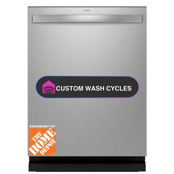 Profile 24 in. Smart Built-In Top Control Fingerprint Resistant Stainless Dishwasher with Microban Technology, 45 dBA