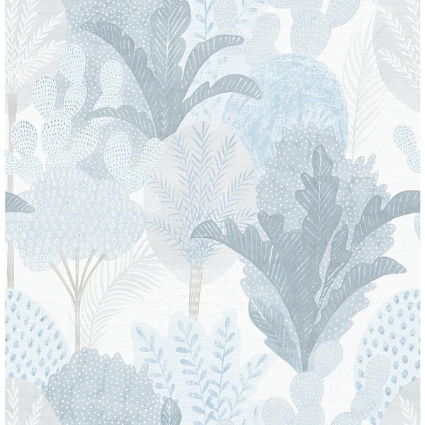 Ari Blue Desert Oasis Blue Wallpaper Sample