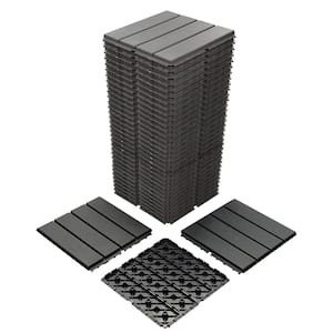 12 in. x 12 in. Plastic Interlocking Deck Tiles, Patio Deck Tiles for Patio, Balcony, Poolside, and More (36-Pack)