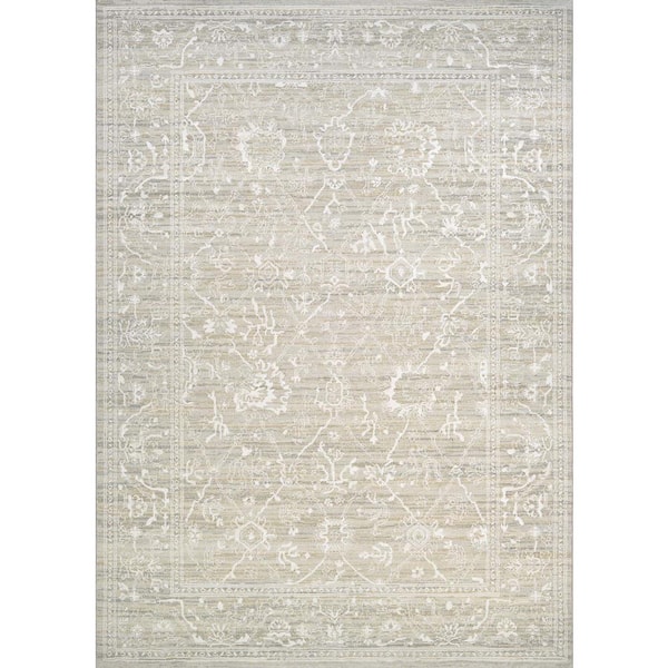 Everest Persian Arabesque Bone 4 ft. x 5 ft. Area Rug
