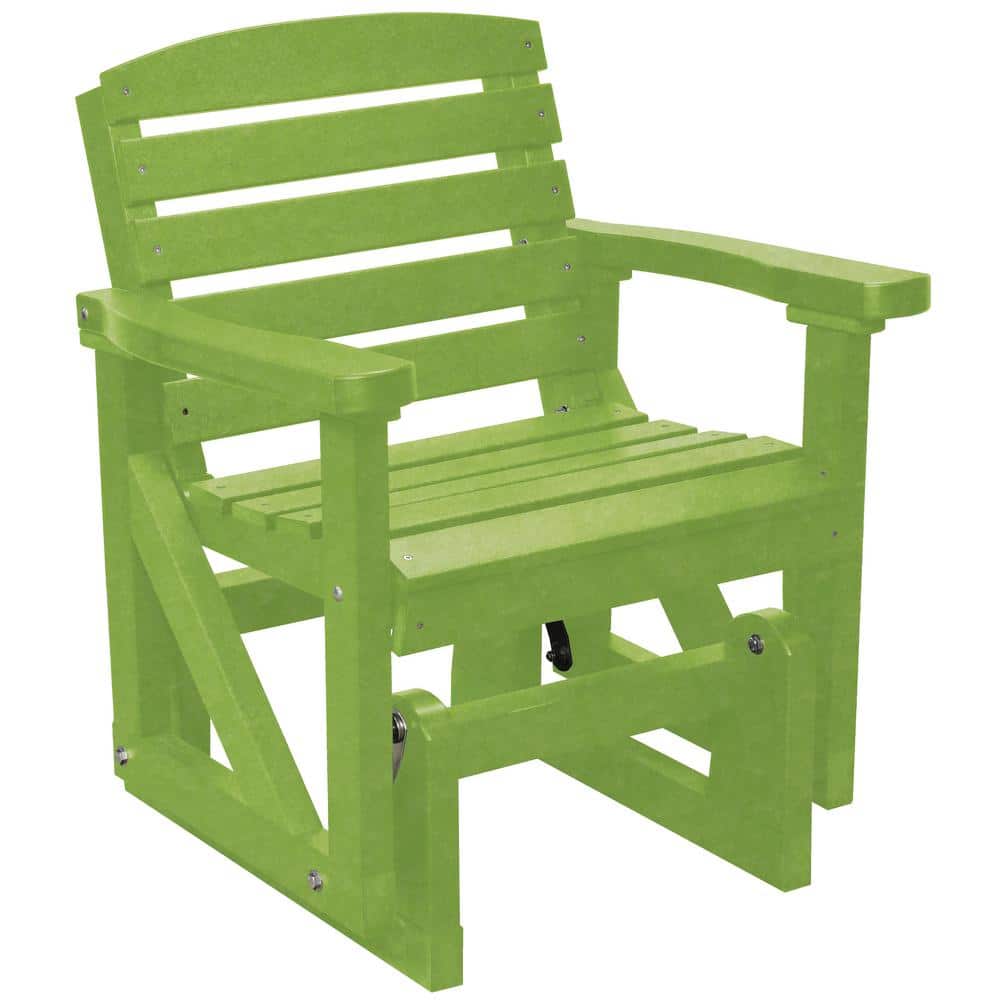 WILDRIDGE Classic 1Person Lime Green Plastic Outdoor Glider LCC206