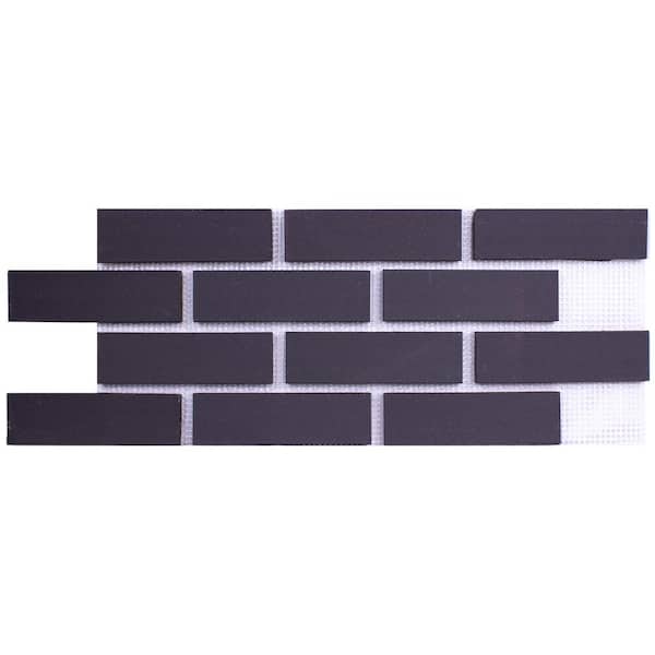 Old Mill Brick Hanoi Smooth 28 in. x 12.5 in. x 0.5 in. Clay Herringbone Brickwebb Thin Brick Sheets (Box of 5 Sheets)