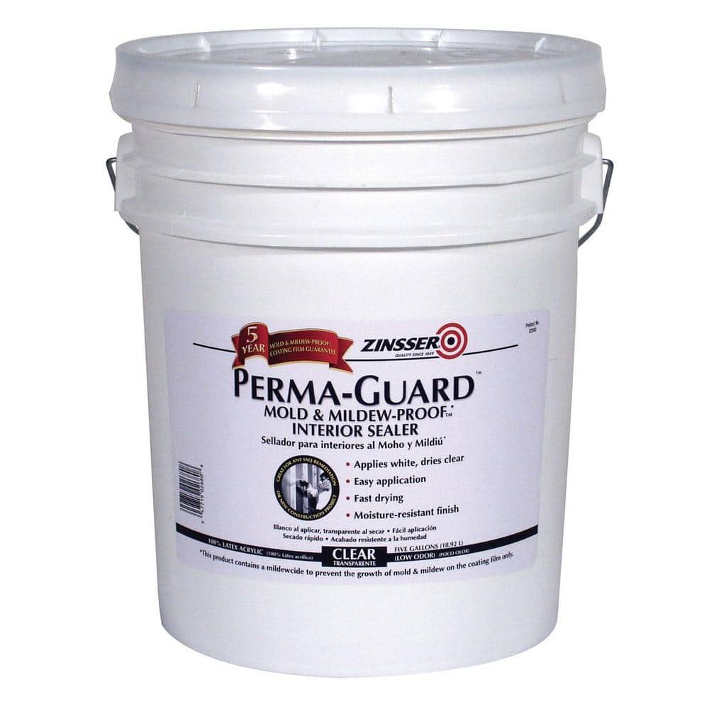 Rainguard Water Sealers Paint Sealer Clear, Semi-satin Eggshell Transparent  Water-based Mildew Resistant Mold Resistant Sealer (1-Pint)