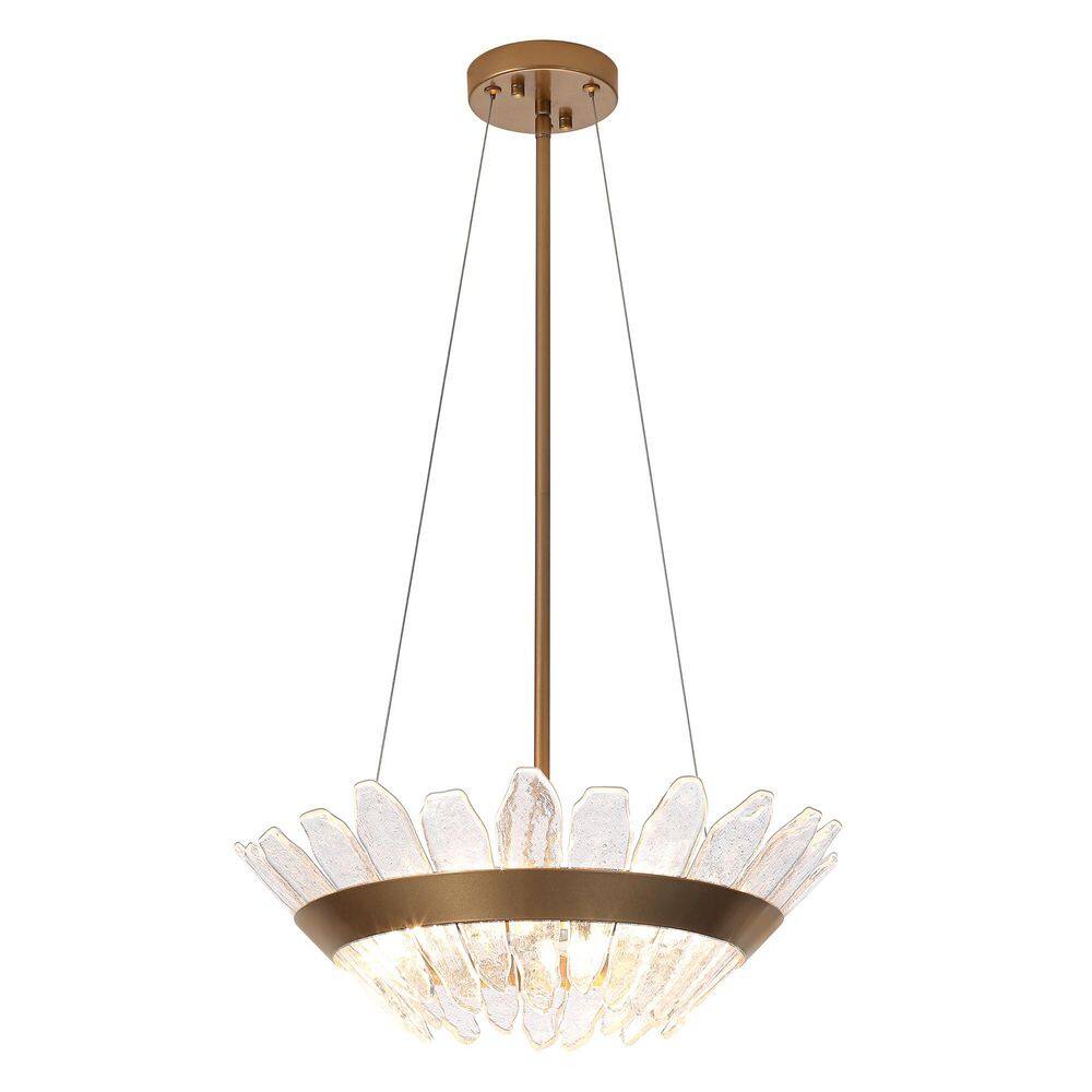 4-Light Modern Gold Chandelier Adjustable Height Round Drum Pendant Light with Glass Shade price history on PriceWatchPro