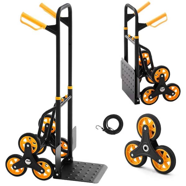 Stair Climbing Cart, 440 lbs. Stair-Climbing Capacity, Heavy-Duty Folding Trolley Cart, Telescoping Handle, Hand Truck