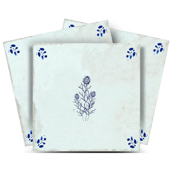 Blue D52 6 in. x 6 in. Vinyl Peel and Stick Tile (24 Tiles, 6 sq. ft. /pack)