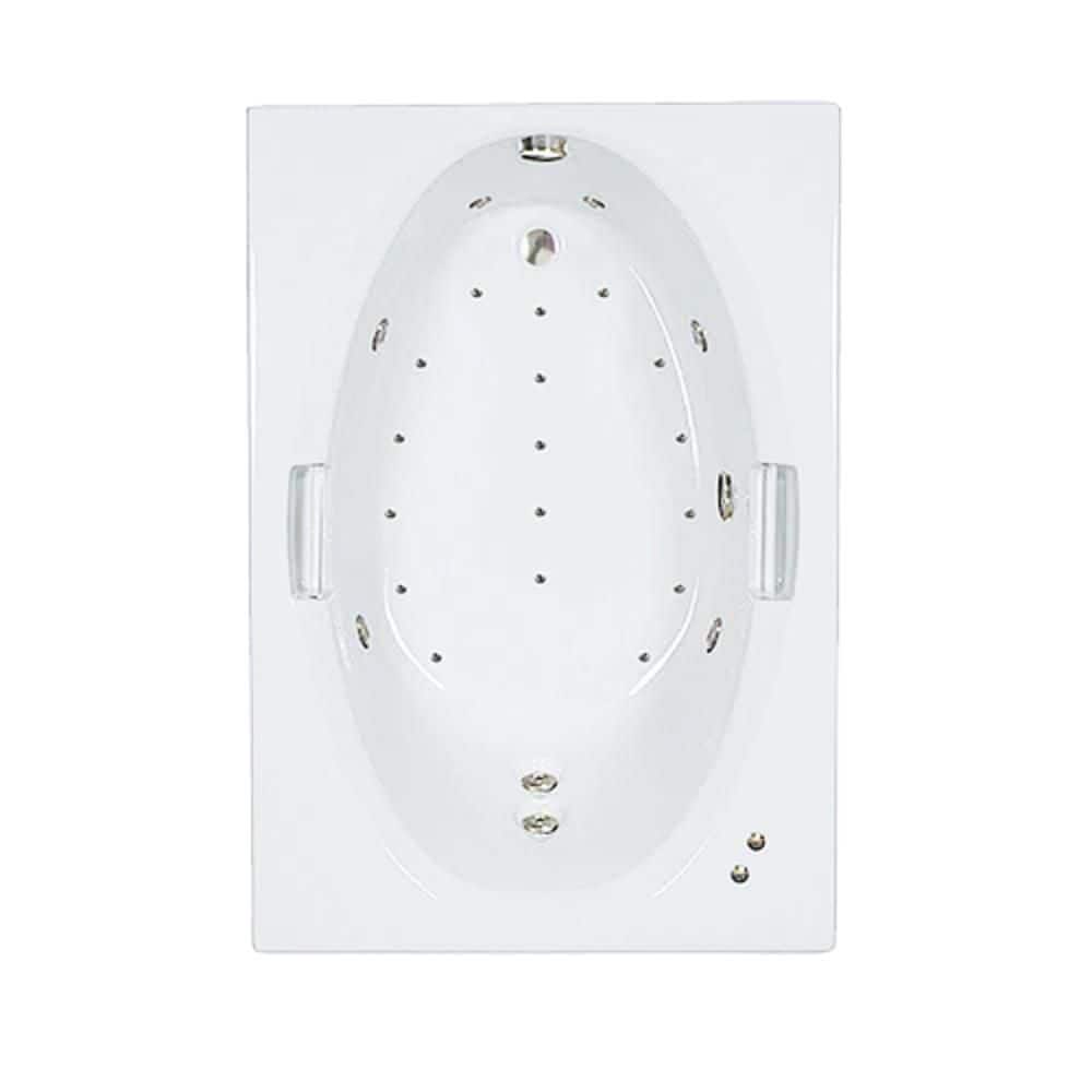 60 in. x 42 in. Acrylic Rectangular Alcove Whirlpool and Air Bathtub with Reversible Drain in White price history on PriceWatchPro