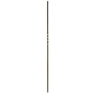 44 in. x 1/2 in. Oil Rubbed Copper Single Twist Hollow Iron Baluster