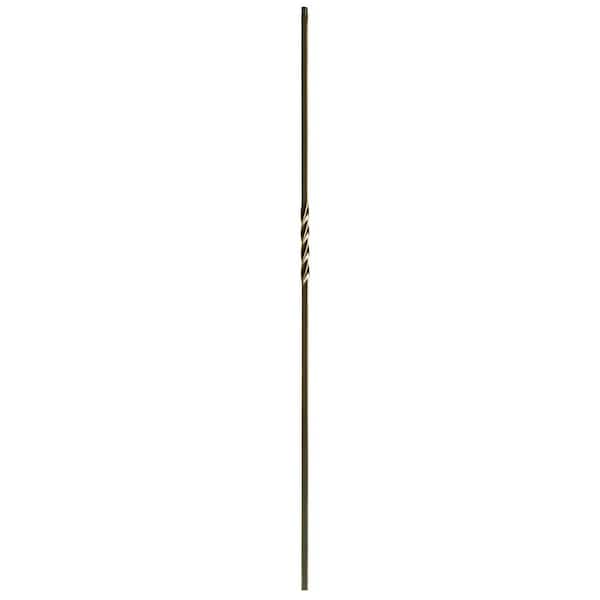 WM Coffman 44 in. x 1/2 in. Oil Rubbed Copper Single Twist Hollow Iron Baluster