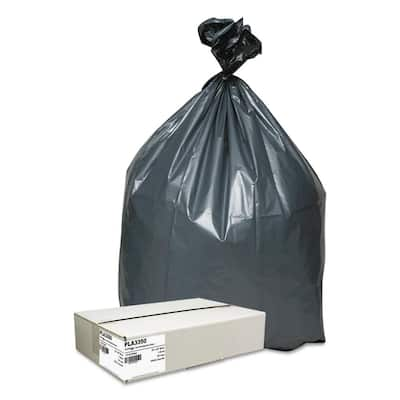 Boardwalk Medium-Grade Can Liners, 33x39, 33 gal, .50 mil, Black, 25 Bags/RL, 8