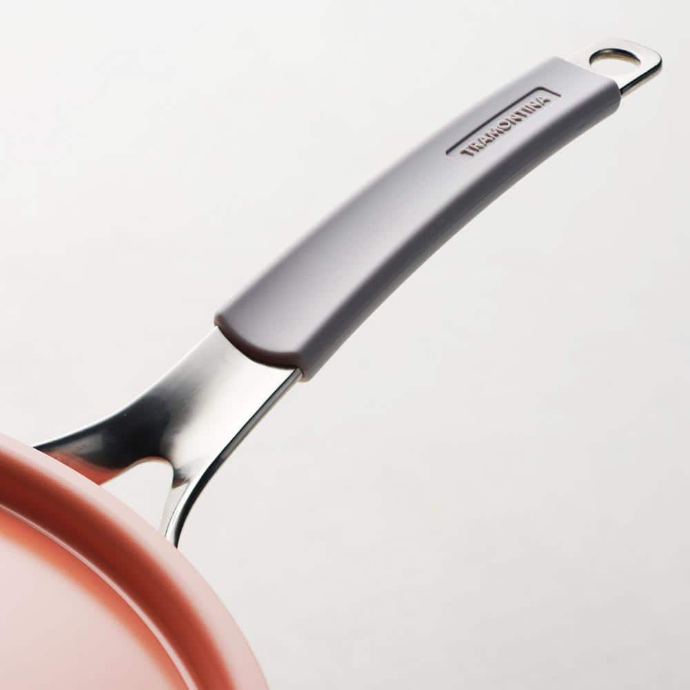 Persimmon Orange 5 qt Ceramic Non-Stick Saute Pan Set with Lid