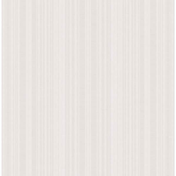 56 sq. ft. Snowbound Stripe Unpasted Paper Wallpaper Roll