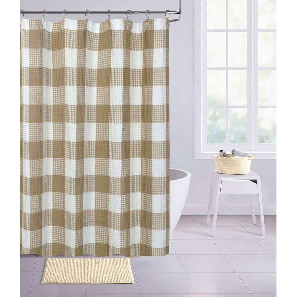 Small Checkered Shower Curtain Waterproof Shower Curtain - Temu