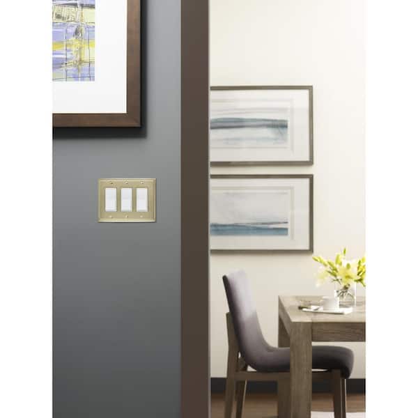 Gold 3-Gang Decorator/Rocker Wall Plate (1-Pack)