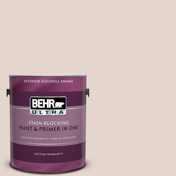 BEHR ULTRA 1 gal. #UL130-14 Sheer Scarf Eggshell Enamel Interior Paint and Primer in One