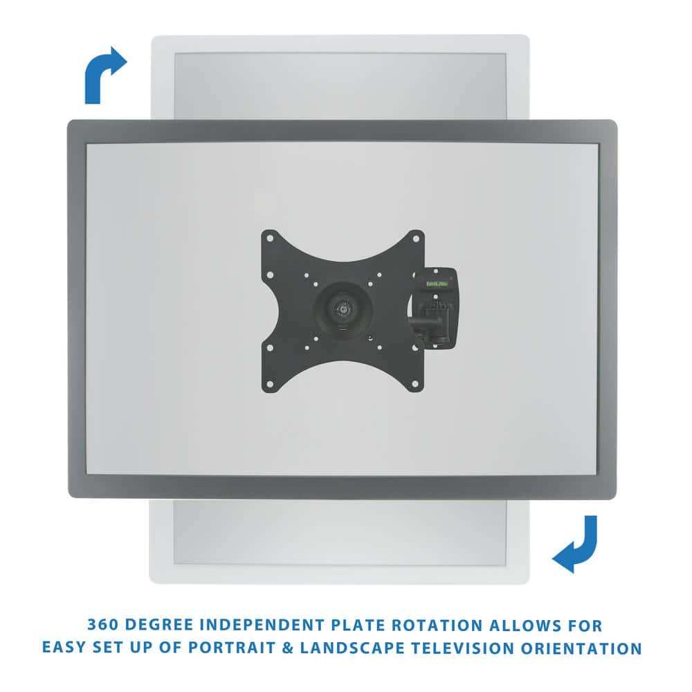 Black Steel Full Motion TV Wall Mount for 13"-42" Screens