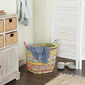 Cotton Handmade Storage Basket with Handles