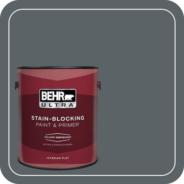 BEHR ULTRA 1 gal. Home Decorators Collection #HDC-AC-25 Blue Metal Extra Durable Flat Interior Paint & Primer