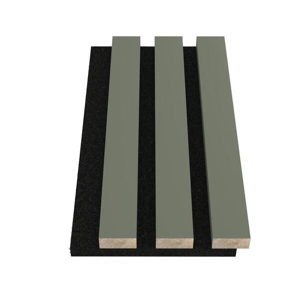 Ejoy Sample 10 in. x 6 in. x 0.8 in. Acoustic Vinyl Wall Cladding Siding Board in Alamosa Green Color