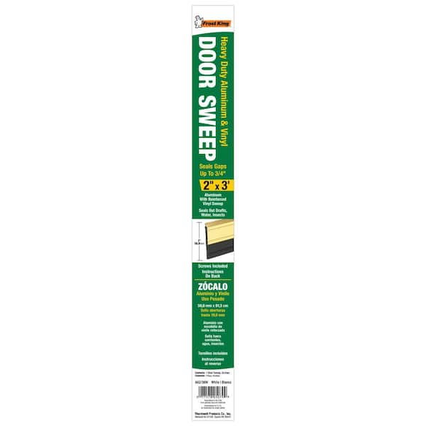 Frost King 2 in. x 36 in. White Heavy-Duty Aluminum and Vinyl Door
