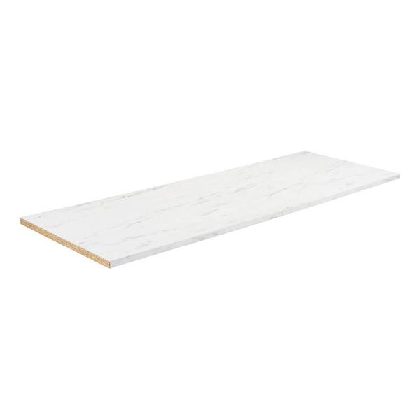 Unbranded 10 ft. Straight Laminate Countertop in Matte Alabaster Slate with Eased Edge