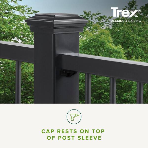 新作からSALEアイテム等お得な商品満載 Black Charcoal in. 4 x in. 4 Enhance Trex Composite Cap Post ManualSandingProducts