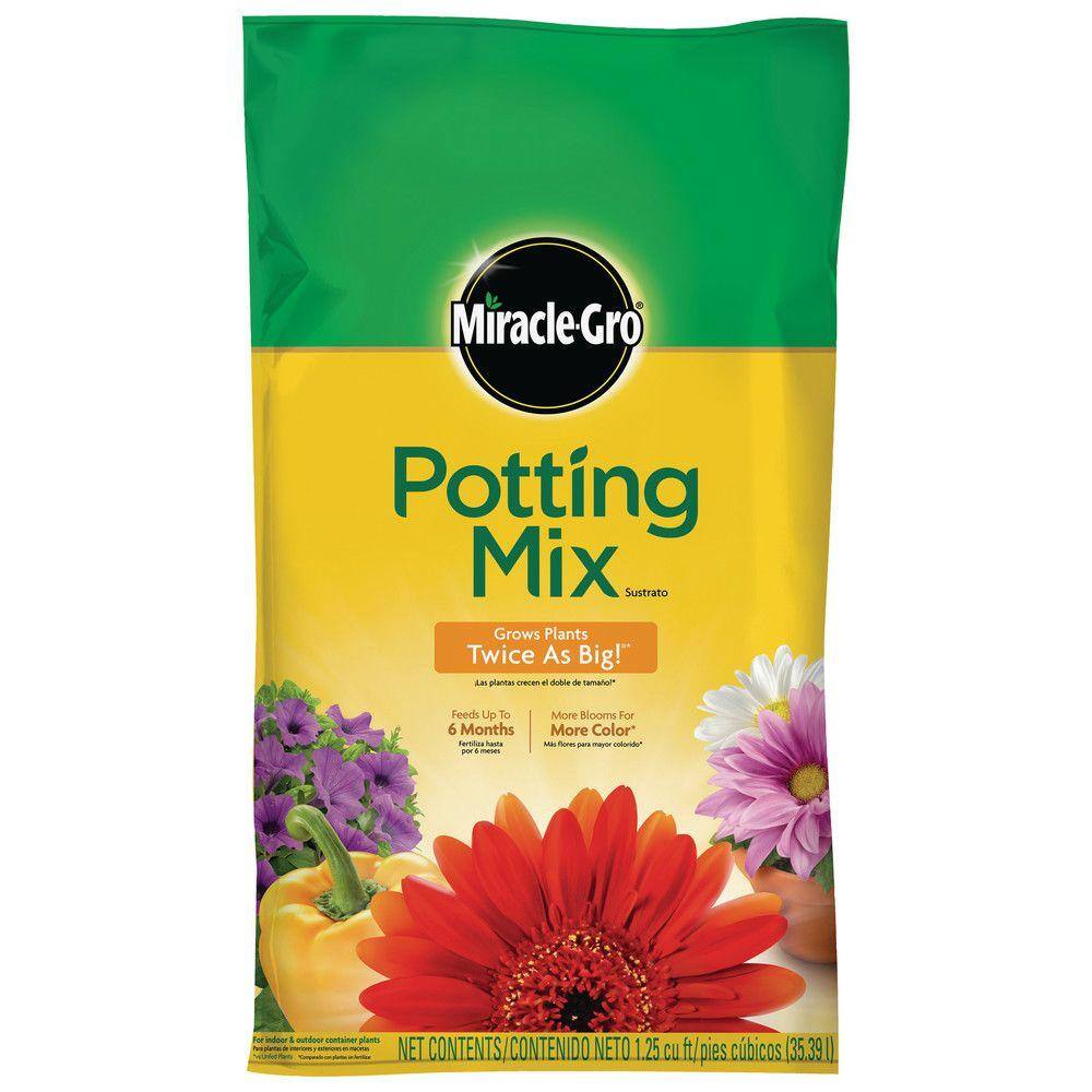 Miracle-Gro 1.25 cu. ft. Potting Mix 75637300 - The Home Depot