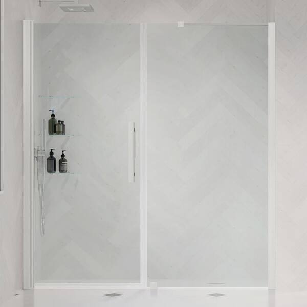 OVE Decors Pasadena 6211/16 in. W x 72 in. H Pivot Frameless Shower