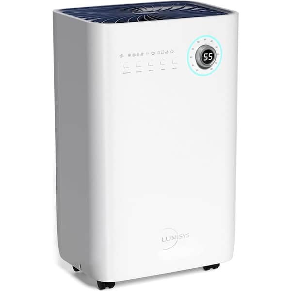 60 pt. 5200 sq. ft. Commercial Dehumidifier in. White with Bucket, Timer