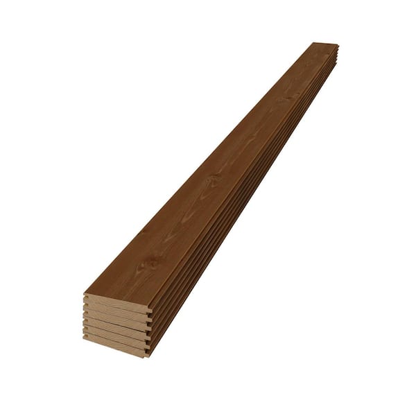 Edge 1 in. x 6 in. x 8 ft. Native Woods Saddle Brown Pine Shiplap Boards (6-Pack)