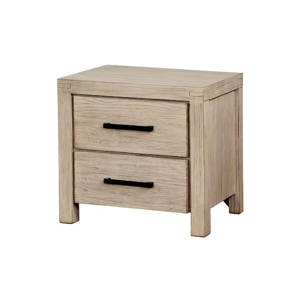 Strasburg Wire-Brushed White Night Stand