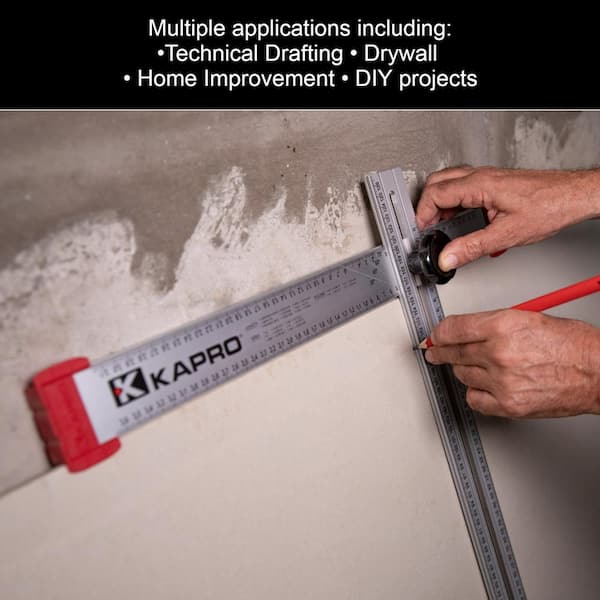 EMPIRE-T Square Ruler 48 Adjustable Head Drywall Carpeting Tool  Measurment, NEW