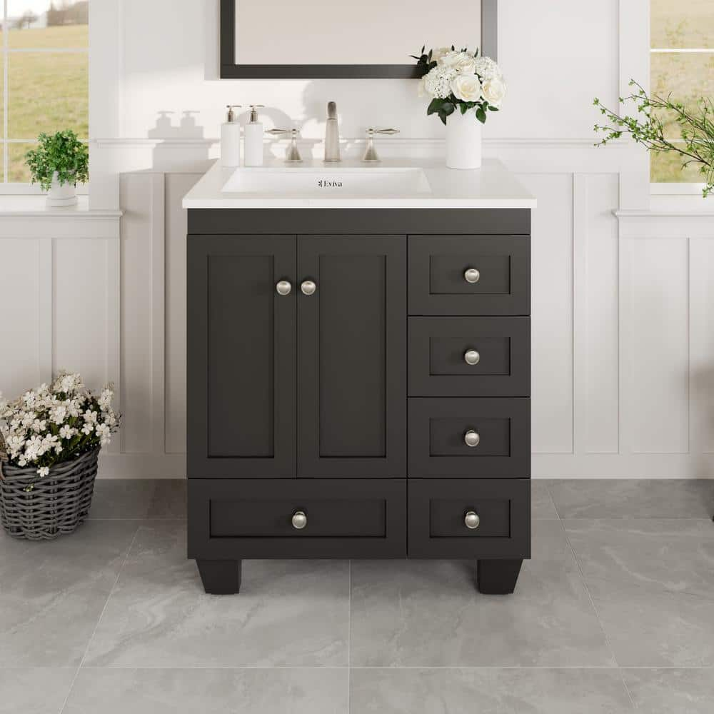 Reviews for Eviva Acclaim 28 in. Single Sink Espresso Bath Vanity with ...