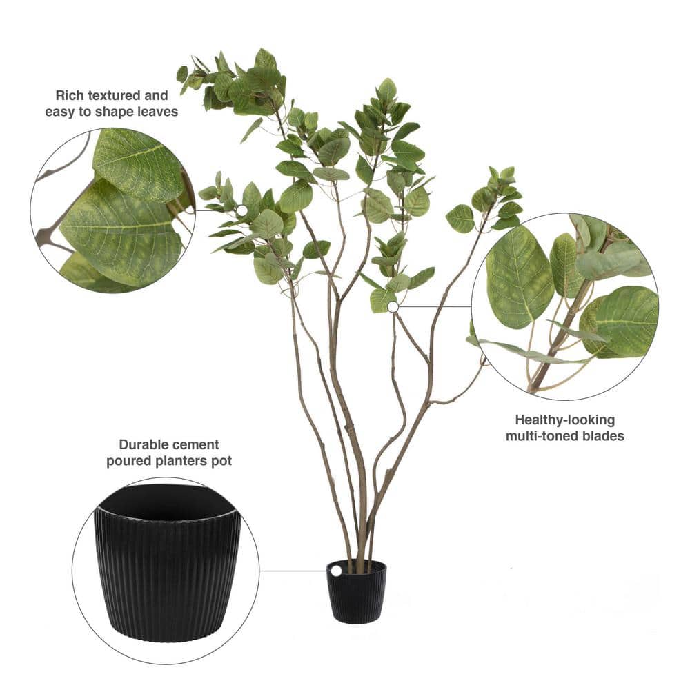 Vickerman 56'' Lifelike Green Potted Cotinus Coggygria Artificial Tree