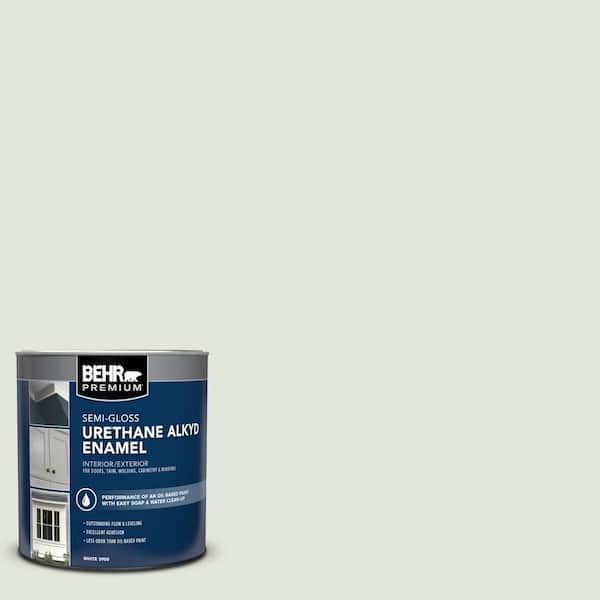 BEHR PREMIUM 1 qt. #BL-W06 Whispering Waterfall Semi-Gloss Enamel Urethane Alkyd Interior/Exterior Paint