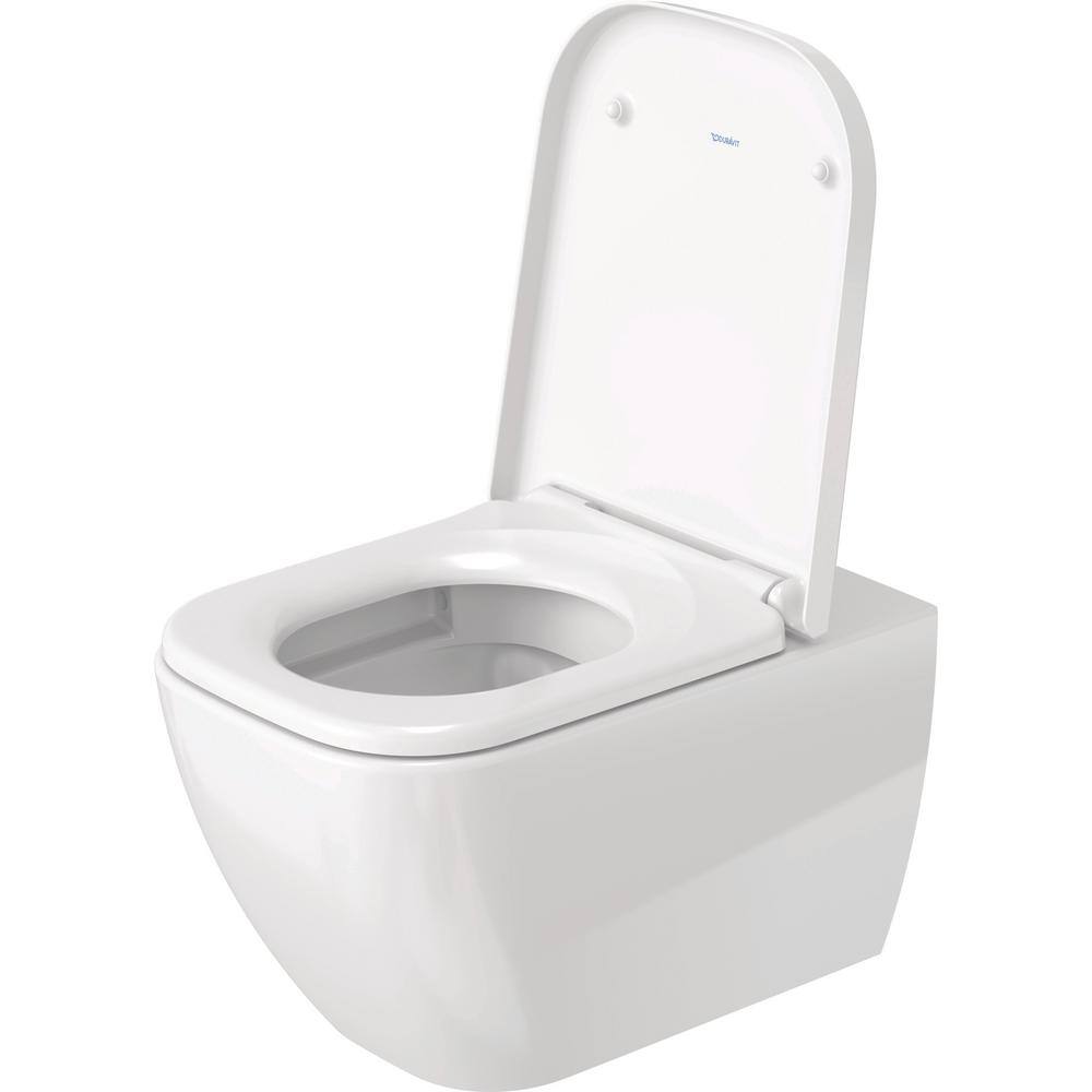 Happy D.2 White Wall Mounted Elongated Dual Flush Toilet