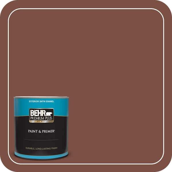 BEHR PREMIUM PLUS 1 qt. Home Decorators Collection #HDC-AC-03 Ancho Pepper Satin Enamel Exterior Paint & Primer
