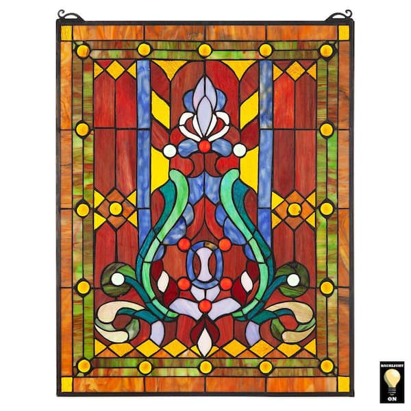 Design Toscano Brasserie Balzar Tiffany-Style Stained Glass Window Panel